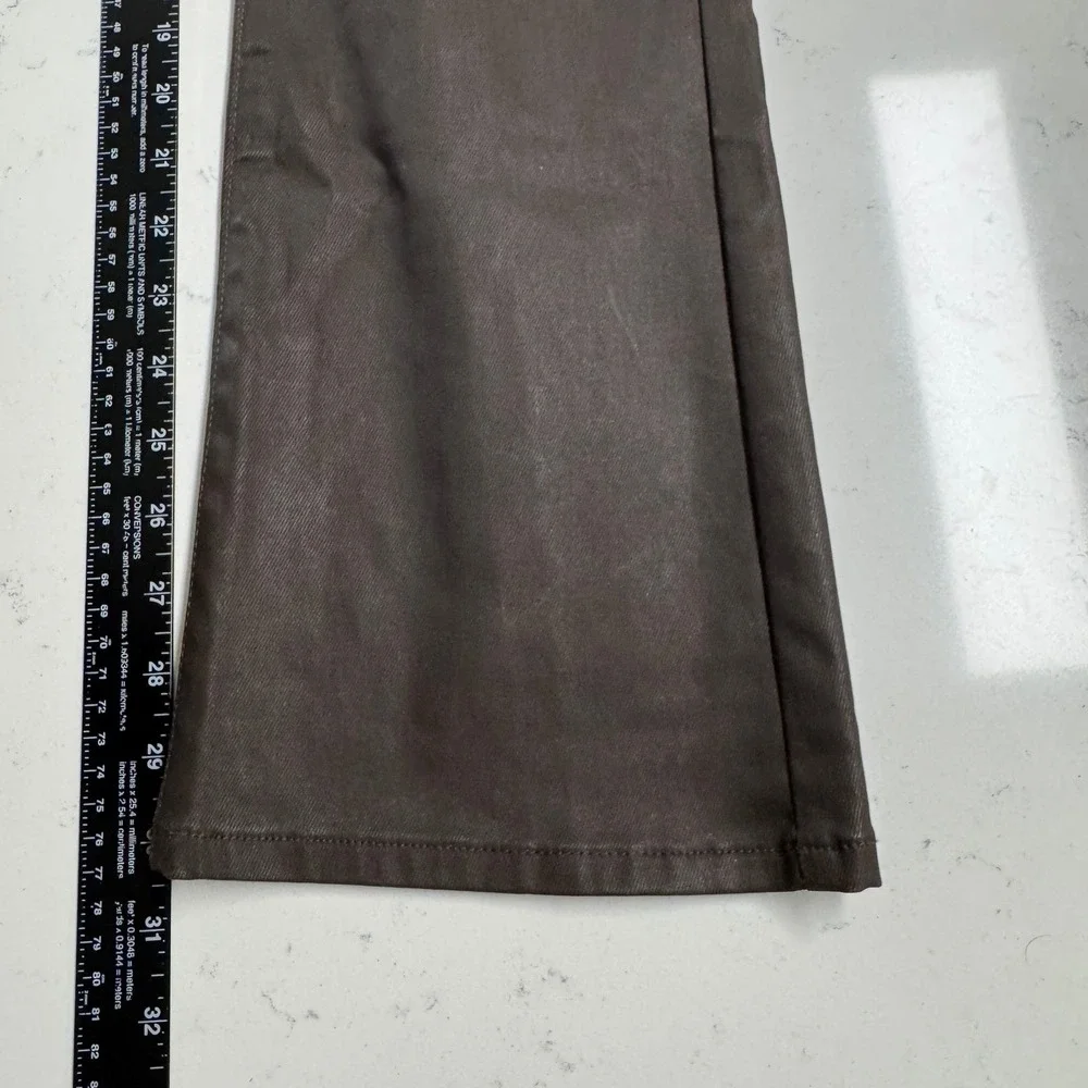 Banana Republic Mid-Rise Bootcut Pants Womens 27/4 Chocolate Brown Coated Denim